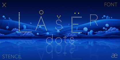 Laser Dots Font Poster 1