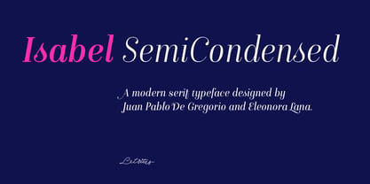 Isabel SemiCondensed Font Poster 10