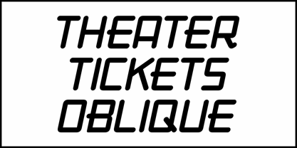 Theater Tickets JNL Font Poster 4