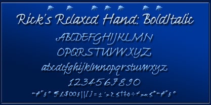 Ricks Relaxed Hand Font Poster 8
