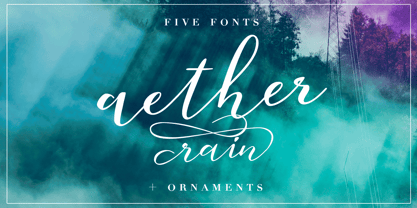 Aether Rain Font Poster 1