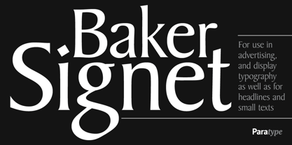 Baker Signet Fuente Póster 5
