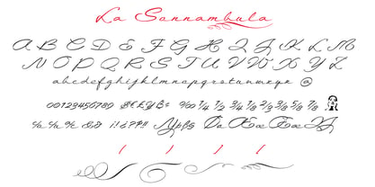 La Sonnambula Font Poster 6