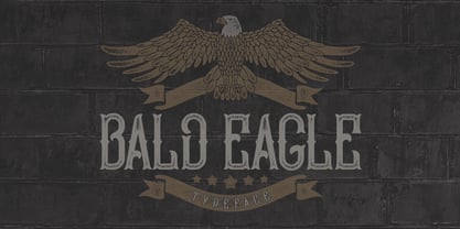 Bald Eagle Font Poster 1
