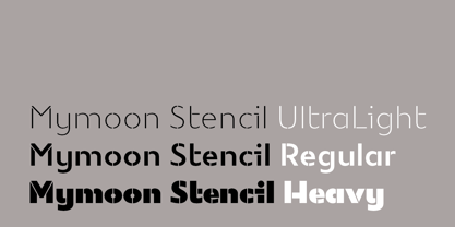 Mymoon Stencil Font Poster 5