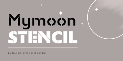 Mymoon Stencil Font Poster 1