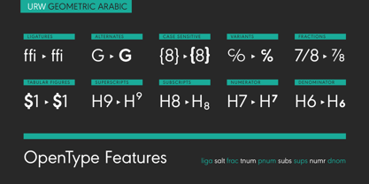 URW Geometric Arabic Fuente Póster 4