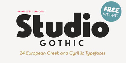 Studio Gothic Font Poster 1