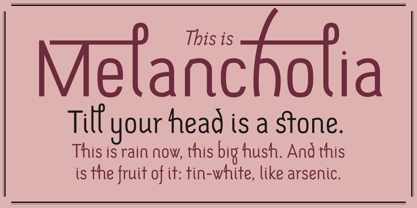 Melancholia Font Poster 1