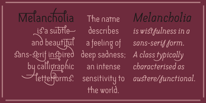 Melancholia Font Poster 4