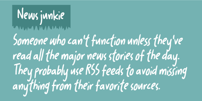 News Junkie Font Poster 2