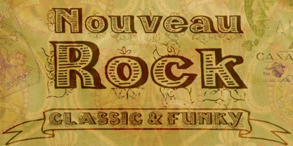 Nouveau Rock Font Poster 1