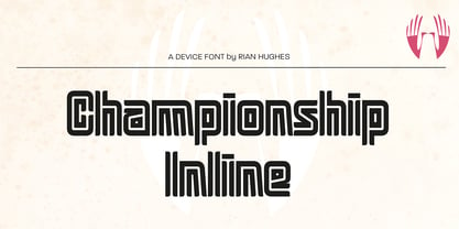 Championship Inline Font Poster 2