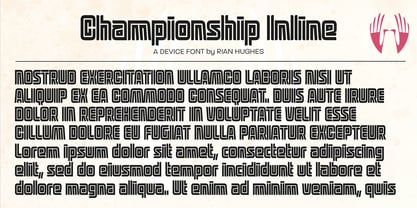Championship Inline Font Poster 3