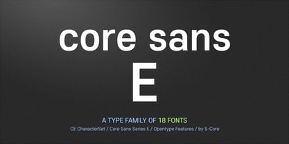 Core Sans E Police Poster 1