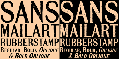 Mailart Rubberstamp Sans Font Poster 1