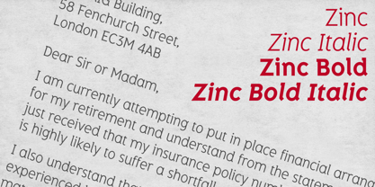 Zinc Font Poster 2