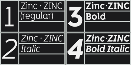 Zinc Font Poster 3