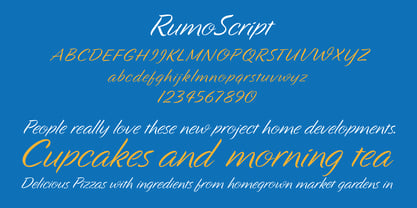 Rumo Script Font Poster 2