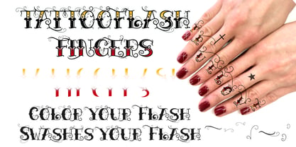 Tattooflash Fingers Font Poster 3