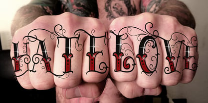 Tattooflash Fingers Font Poster 6