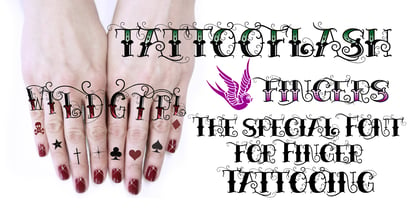 Tattooflash Fingers Font Poster 1