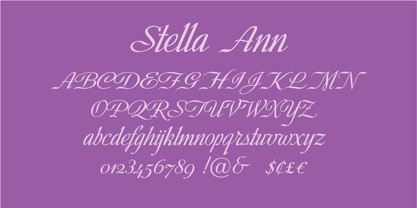 Stella Ann Font Poster 4