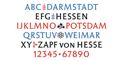 Hesse Antiqua Font Poster 2