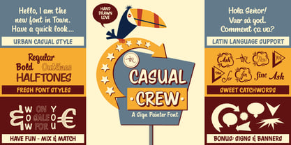 Casual Crew Font Poster 5