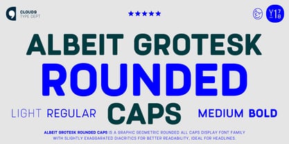 Albeit Grotesk Rounded Caps Font Poster 1
