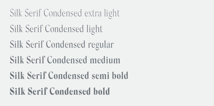 Silk Serif Condensed Font Poster 5