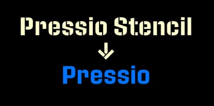 Pressio Stencil Font Poster 11