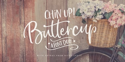 Chin Up Buttercup Font Poster 1
