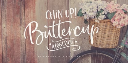 Chin Up Buttercup Font, Webfont & Desktop