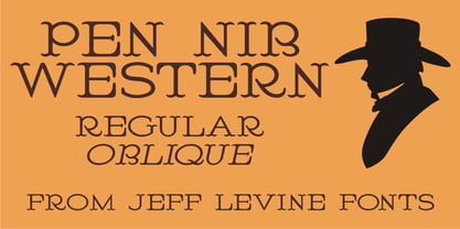 Pen Nib Western JNL Font Poster 1