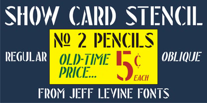 Show Card Stencil JNL Font Poster 1