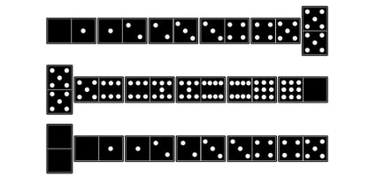 Dominoes Font Poster 2