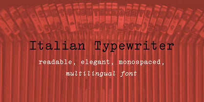 Italian Typewriter Font Poster 1
