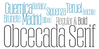 Obcecada Sans & Serif Fuente Póster 1