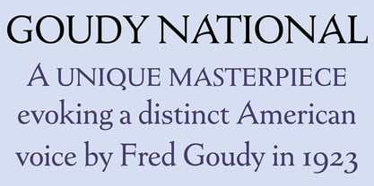 Goudy National Fuente Póster 4