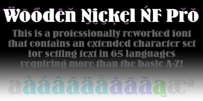 Wooden Nickel NF Pro Font Poster 1