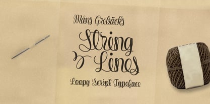 String Lines Font Poster 1
