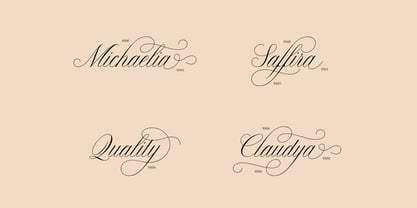 Claudya Script Font Poster 6