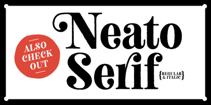 Neato Serif Rough Fuente Póster 5