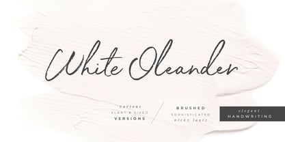 White Oleander Font Poster 1