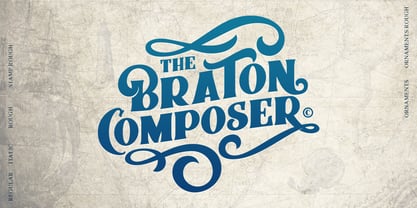 Braton Composer Font Poster 11