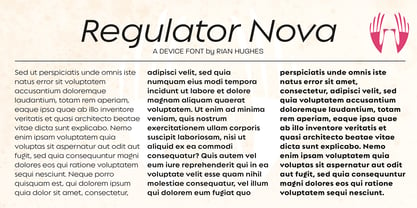 Regulator Nova Font Poster 12