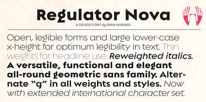 Regulator Nova Font Poster 10