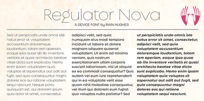 Regulator Nova Font Poster 11