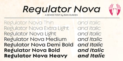 Regulator Nova Font Poster 9